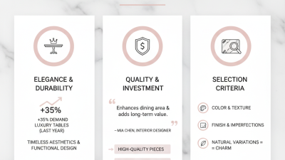 How to Choose the Perfect White Marble Dining Table?