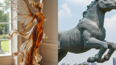 What is the difference between resin and FRP sculptures?