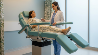 Why is a gynecological examination bed designed to enhance comfort?