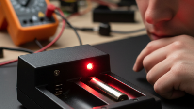 What does the flashing red light on a battery charger mean Tips?