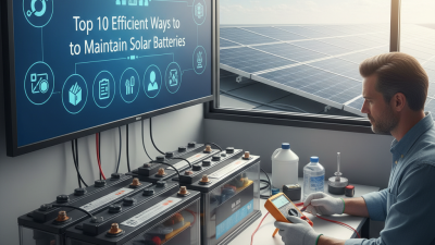 Top 10 Efficient Ways to Maintain Solar Batteries Today?
