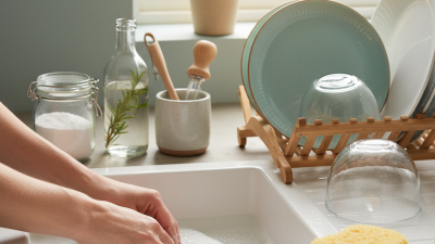 How can I reduce chemicals in dishwashing effectively?
