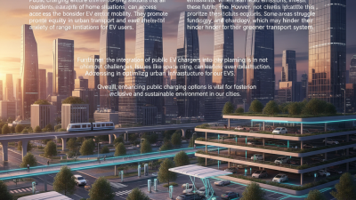 Why Public EV Chargers Matter for City Infrastructure?
