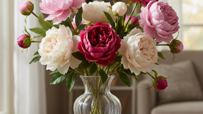 How to Perfectly Arrange Silk Peonies in a Glass Vase?