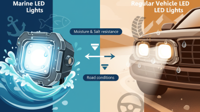 How do marine LED lights compare to regular vehicle LED lights?