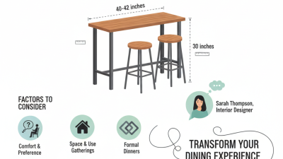 2026 Best Table Height for Bar Seating How to Choose?