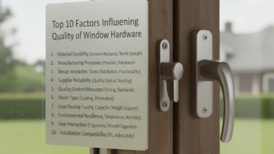 Top 10 Factors Influencing Quality of Window Hardware?