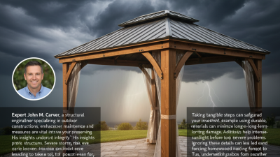 How to Safeguard Outdoor Gazebos from Weather Damage?
