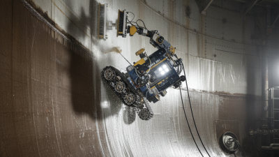 How fast can a crawling robot clean a storage tank?