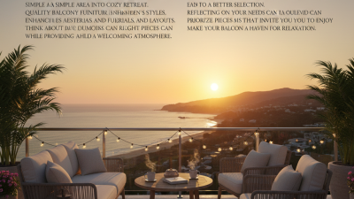Why Choose the Best Balcony Furniture for Your Outdoor Space?