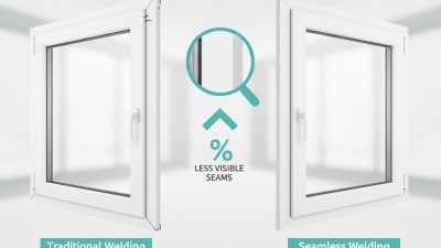 How does seamless welding enhance the appearance of UPVC windows?