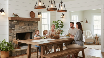 How do rustic lighting fixtures enhance farmhouse style homes?