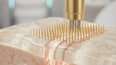 What depth for gold RF microneedles is optimal for results?