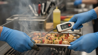 Can you use nitrile gloves for hot food handling safety?