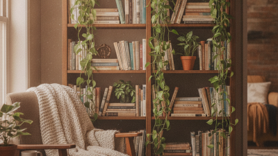 How to Style Your Bookshelf with Trailing Vines for a Cozy Look?