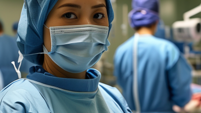 When is a reinforced surgical gown necessary for surgeries?