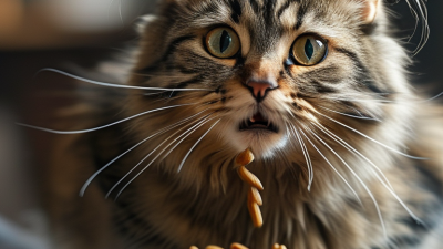 ¿Por qué mi gato vomita justo después de comer croquetas?