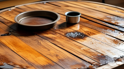 Como proteger uma mesa de café de madeira de bandejas quentes?