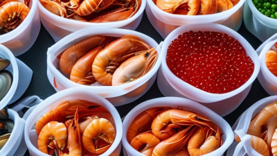 Como armazenar mariscos frescos em sacos de malha?