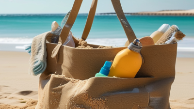 Como fazer para limpar areia de um saco de praia?