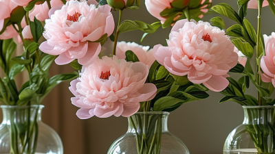 How to Perfectly Arrange Silk Peonies in a Glass Vase?