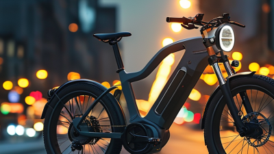 How do electric bicycle lights enhance safety at night?