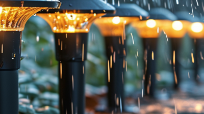 What does the IP65 waterproof rating mean for solar lamps?