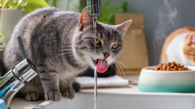 ¿Por qué mi gato prefiere agua corriente a comida húmeda?