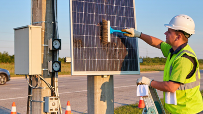 Como limpar e aquecer painéis solares de iluminação pública?