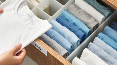 Como dobrar camisetas para economizar espaço na gaveta?
