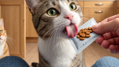 ¿Por qué mi gato está obsesionado con los premios de puré?