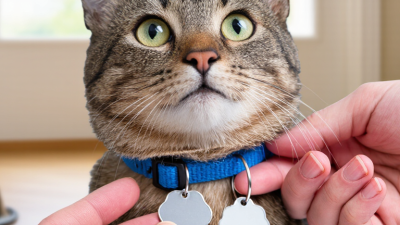 ¿Cómo poner una placa en el collar de un gato sin riesgos?