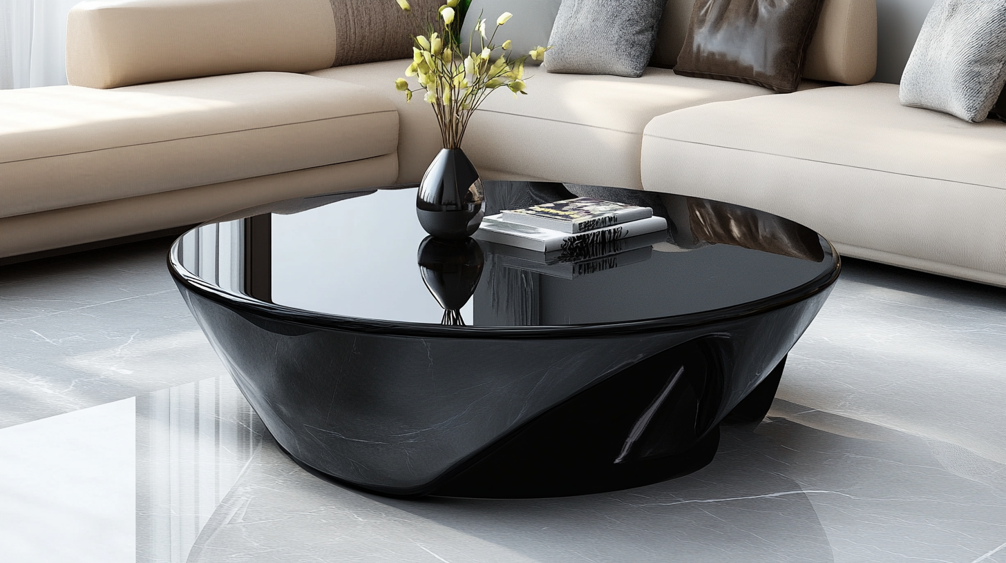 Elevate Your Space with Premium Quality Black Coffee Tables Crafted in China