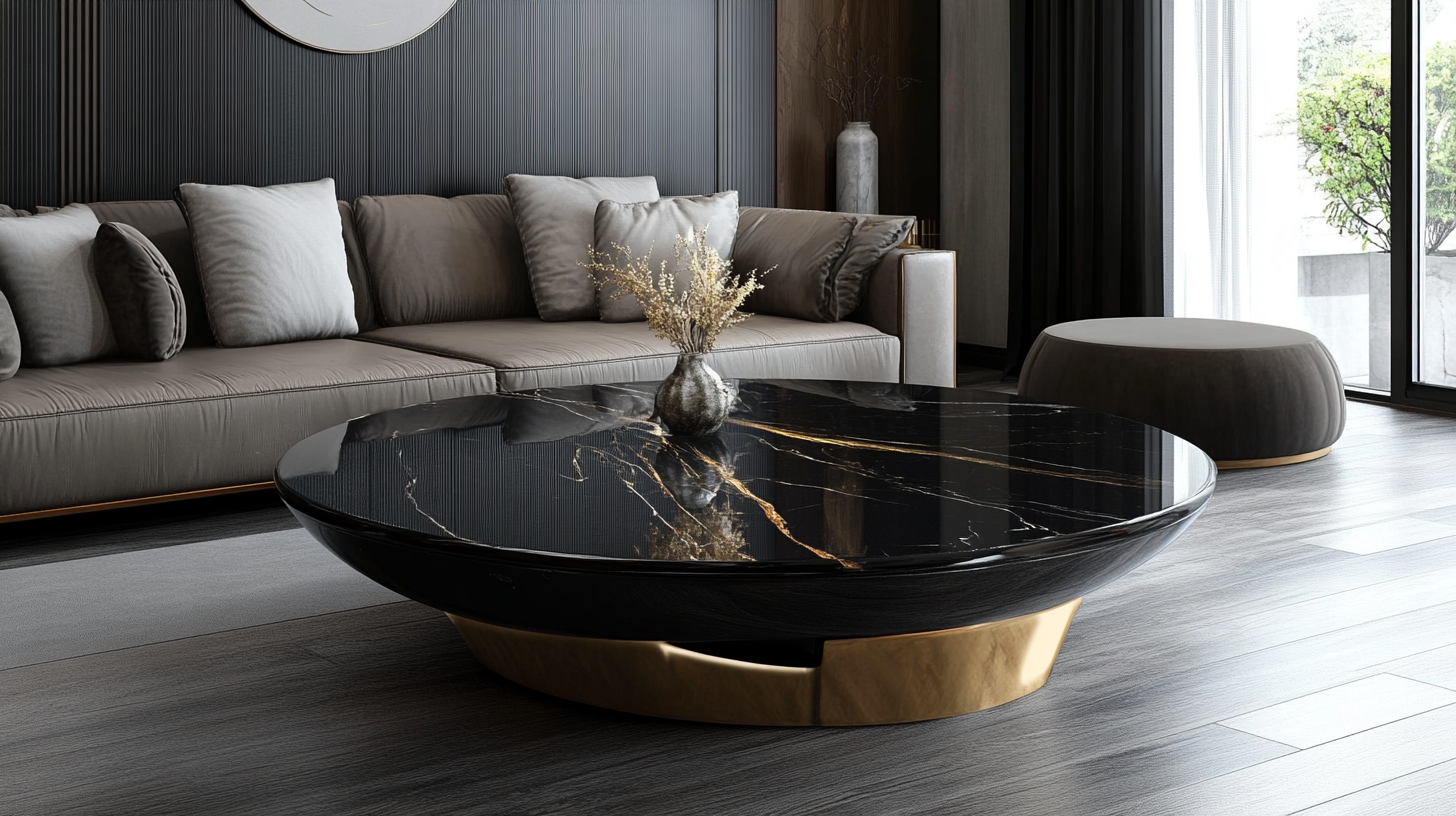 Elevate Your Space with Premium Quality Black Coffee Tables Crafted in China