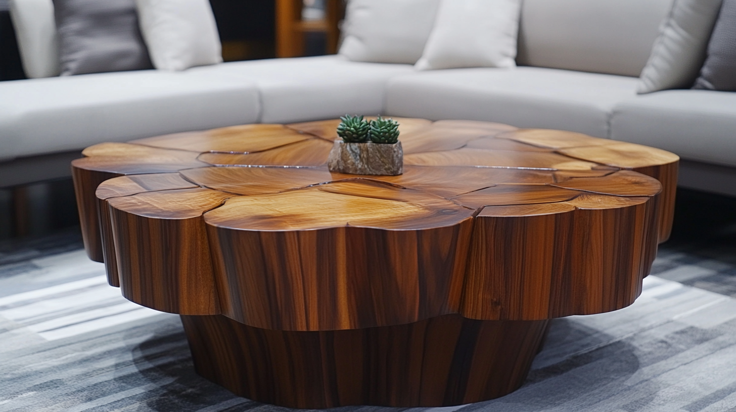 Global Buyers Discover Unique Wood Coffee Table Designs at the 137th Canton Fair in Guangzhou