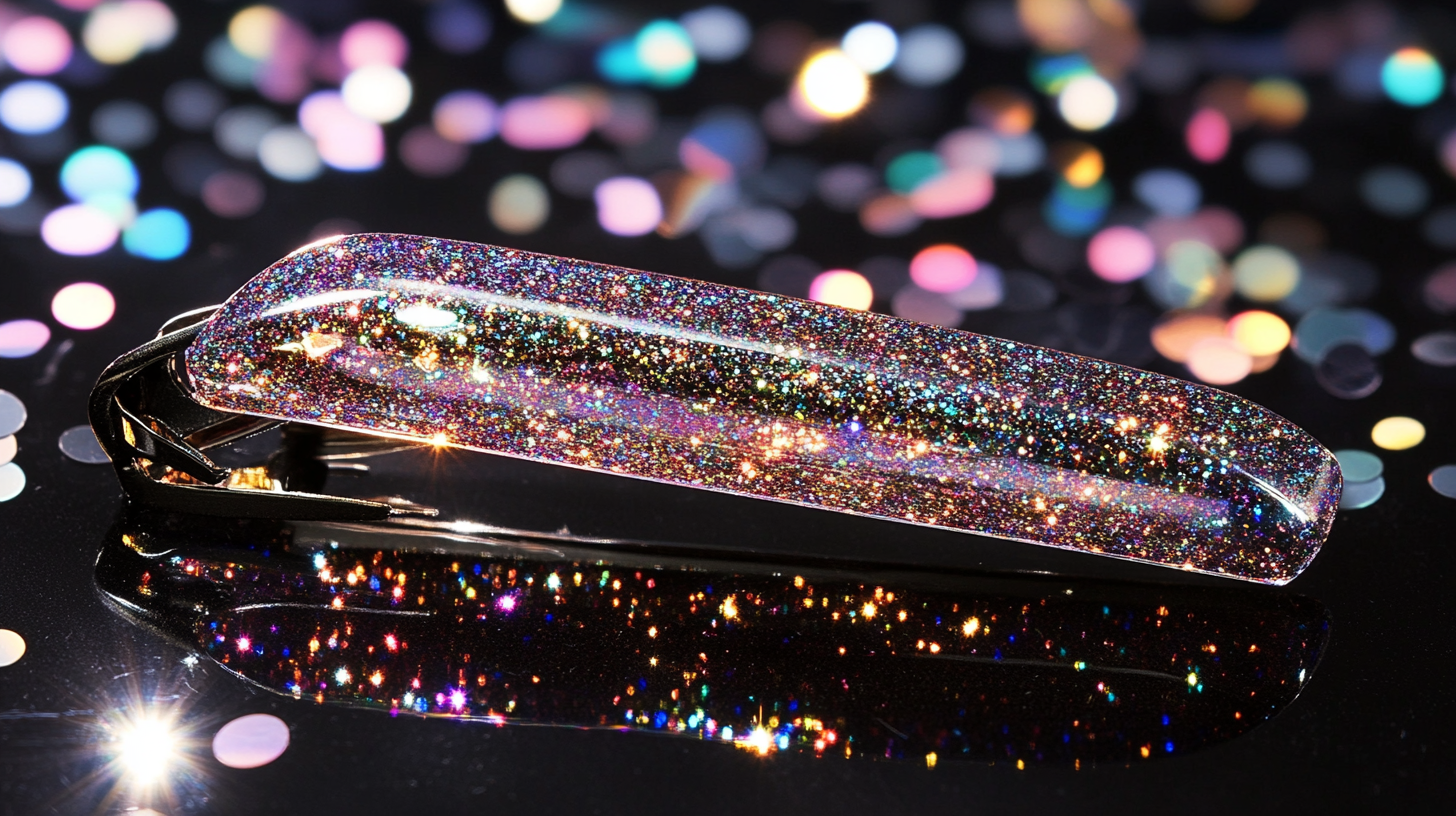 Explore Unique Features and Applications of the Best 9cm Shining Rectangle Claw Clip with Multicolor Glitter