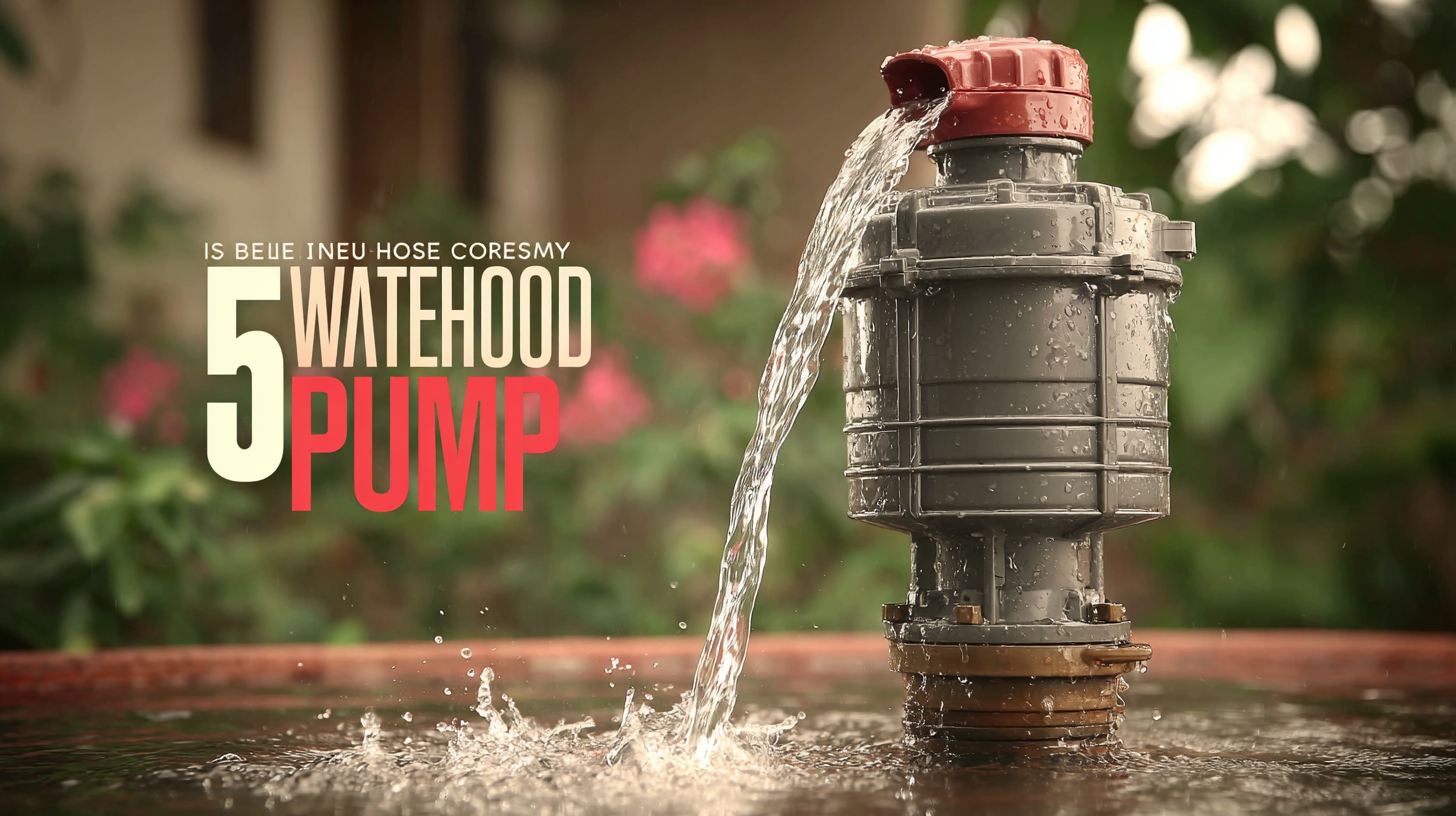 5 Reasons Why the Best Household Water Pump Should Be Your Top Choice for Efficiency