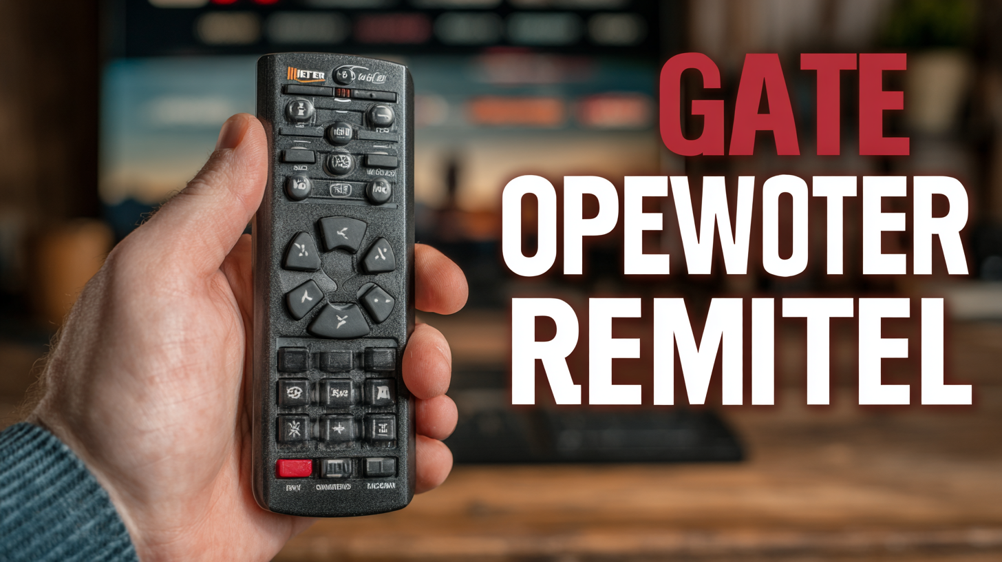 The Complete Guide to Selecting the Best Gate Opener Remote for Your Needs
