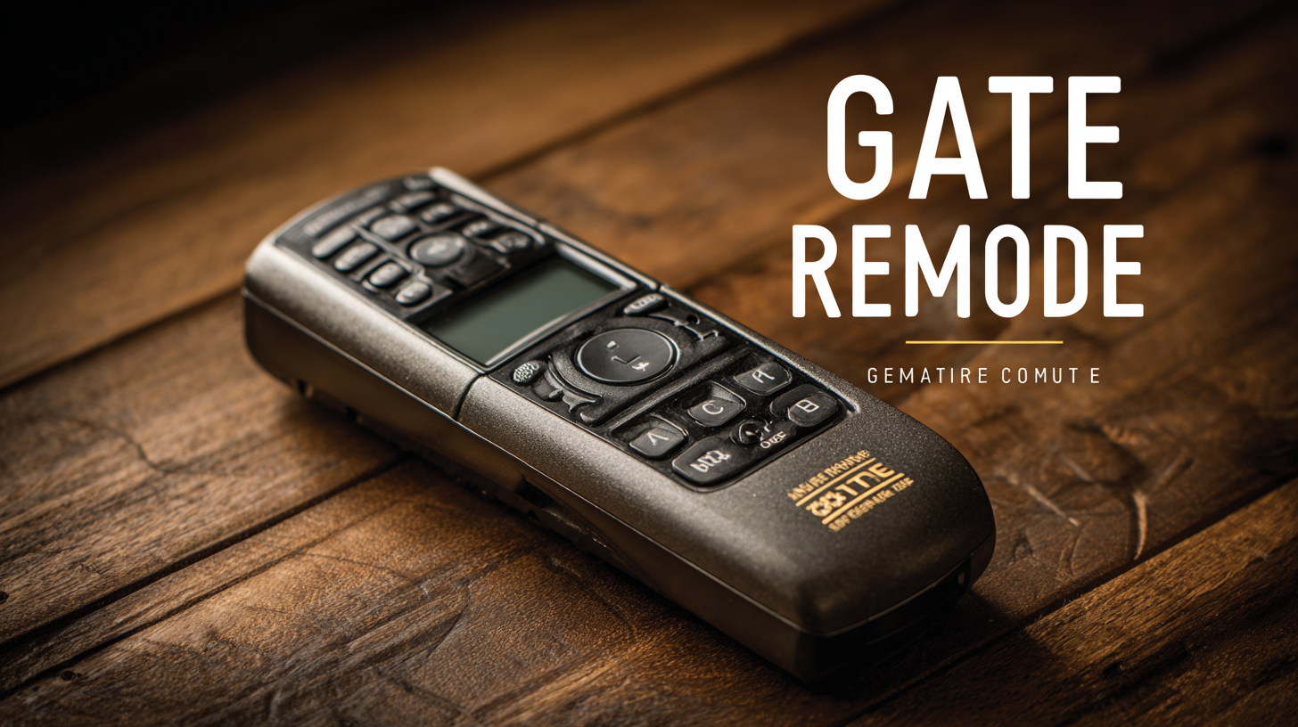 The Complete Guide to Selecting the Best Gate Opener Remote for Your Needs