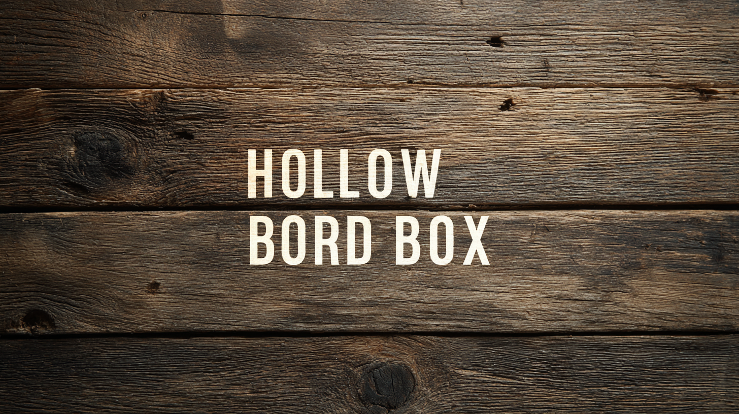 Discover Exceptional Hollow Board Boxes from a Leading Manufacturer in China for Global Export