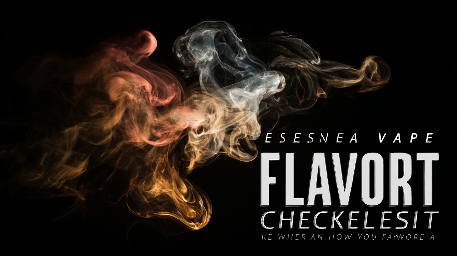 Essential Checklist for Choosing the Best Vape Flavor: What You Need to Know