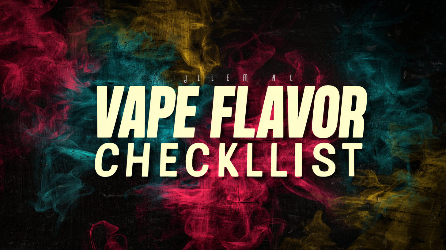 Essential Checklist for Choosing the Best Vape Flavor: What You Need to Know