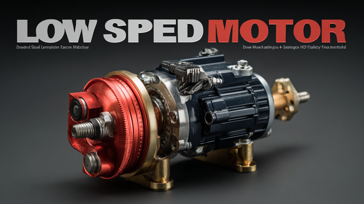 Discover Premium Low Speed Motors Directly from China's Leading Manufacturing Factory