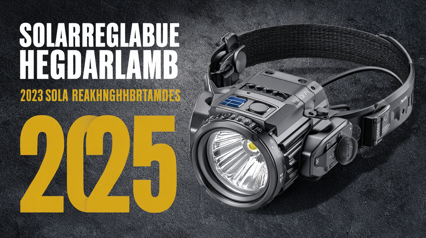 2025 Market Insights: 5 Key Trends Driving Demand for Best Solar Rechargeable Headlamps