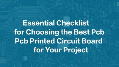 Essential Checklist for Choosing the Best Pcb Printed Circuit Board for Your Project