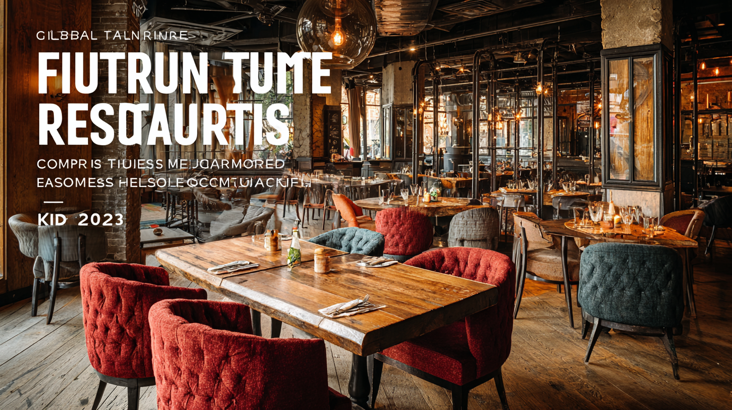 Global Market Trends for Restaurant Furniture by 2025 A Comprehensive Analysis