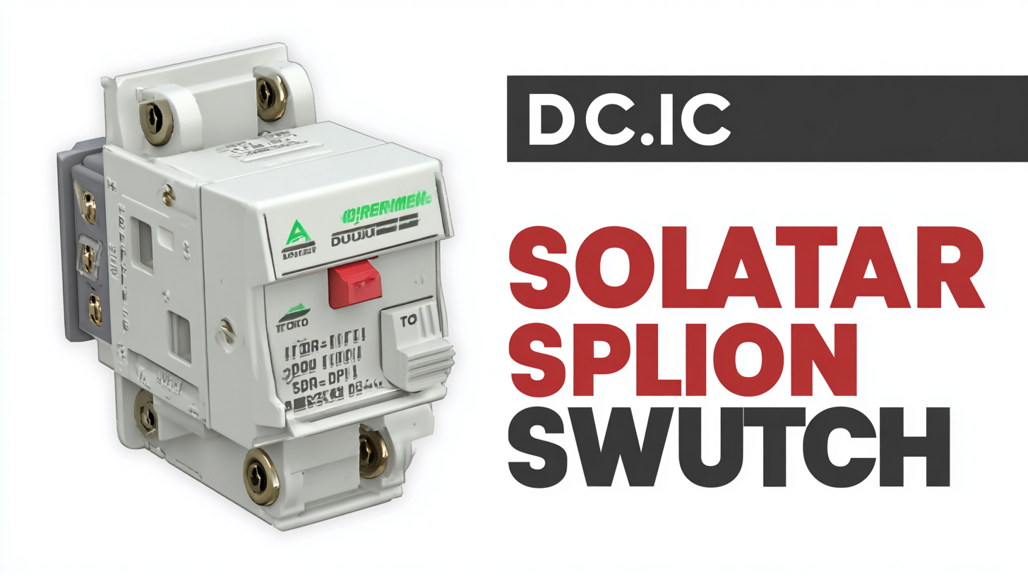 Ultimate Guide to Choosing the Best DC Isolator Switch: Key Specifications and Installation Tips