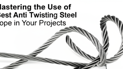 Mastering the Use of Best Anti Twisting Steel Rope in Your Projects