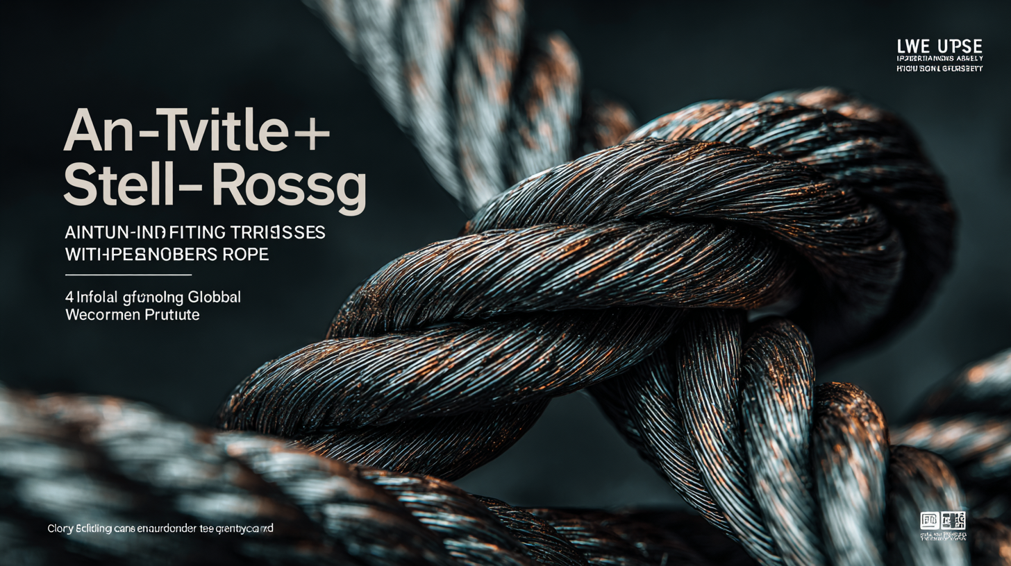 Understanding the Advantages of the Best Anti Twisting Steel Rope for Global Procurement
