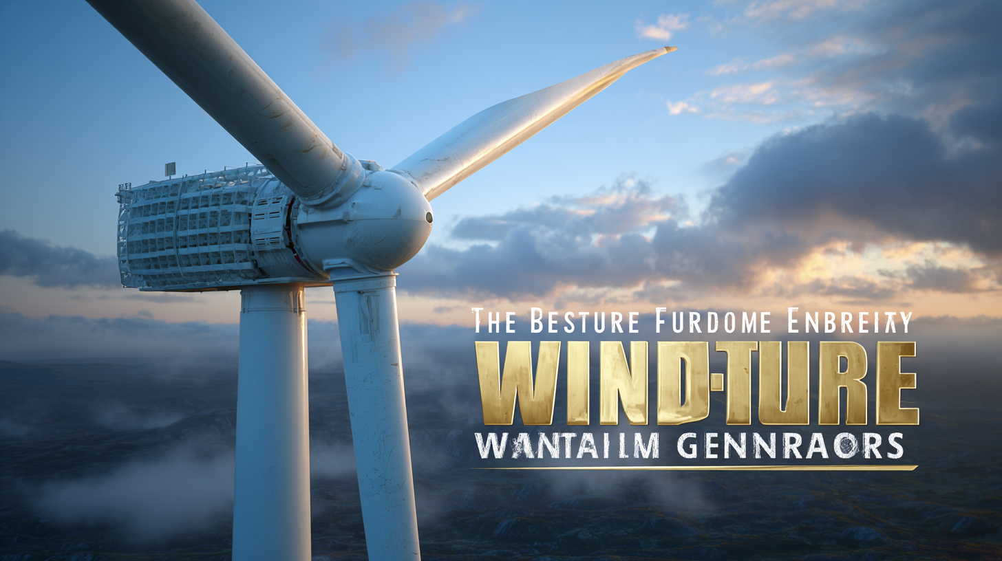 The Future of Sustainable Energy with Best Wind Turbine Generators